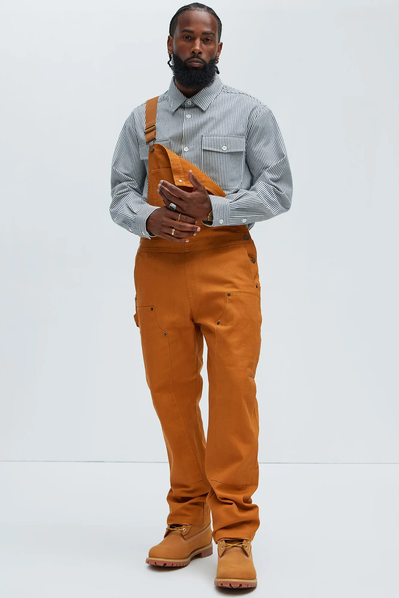 Alexander Utility Canvas Overalls - Tan
