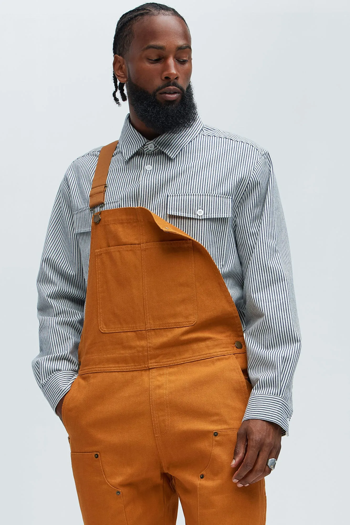 Alexander Utility Canvas Overalls - Tan