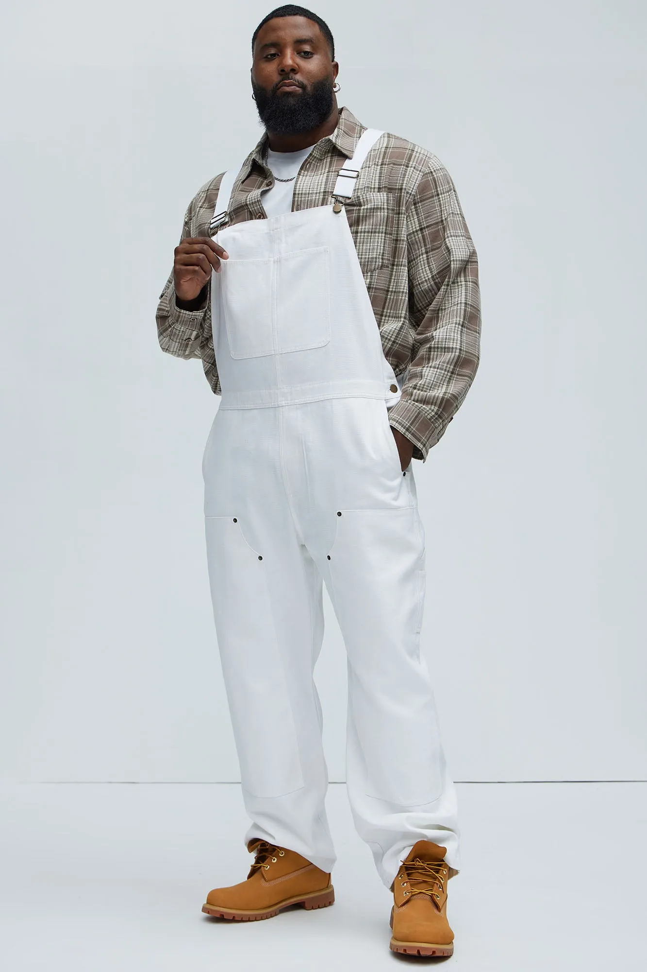 Alexander Utility Canvas Overalls - White