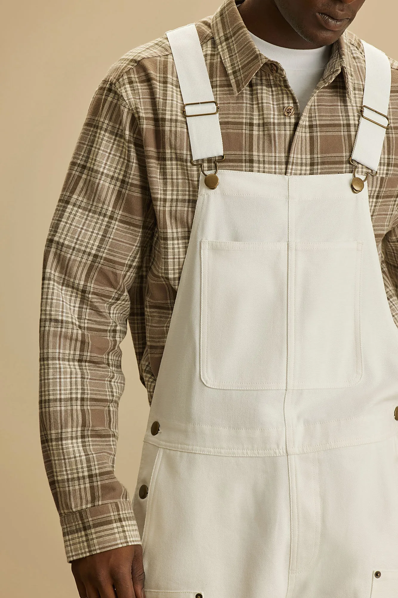Alexander Utility Canvas Overalls - White