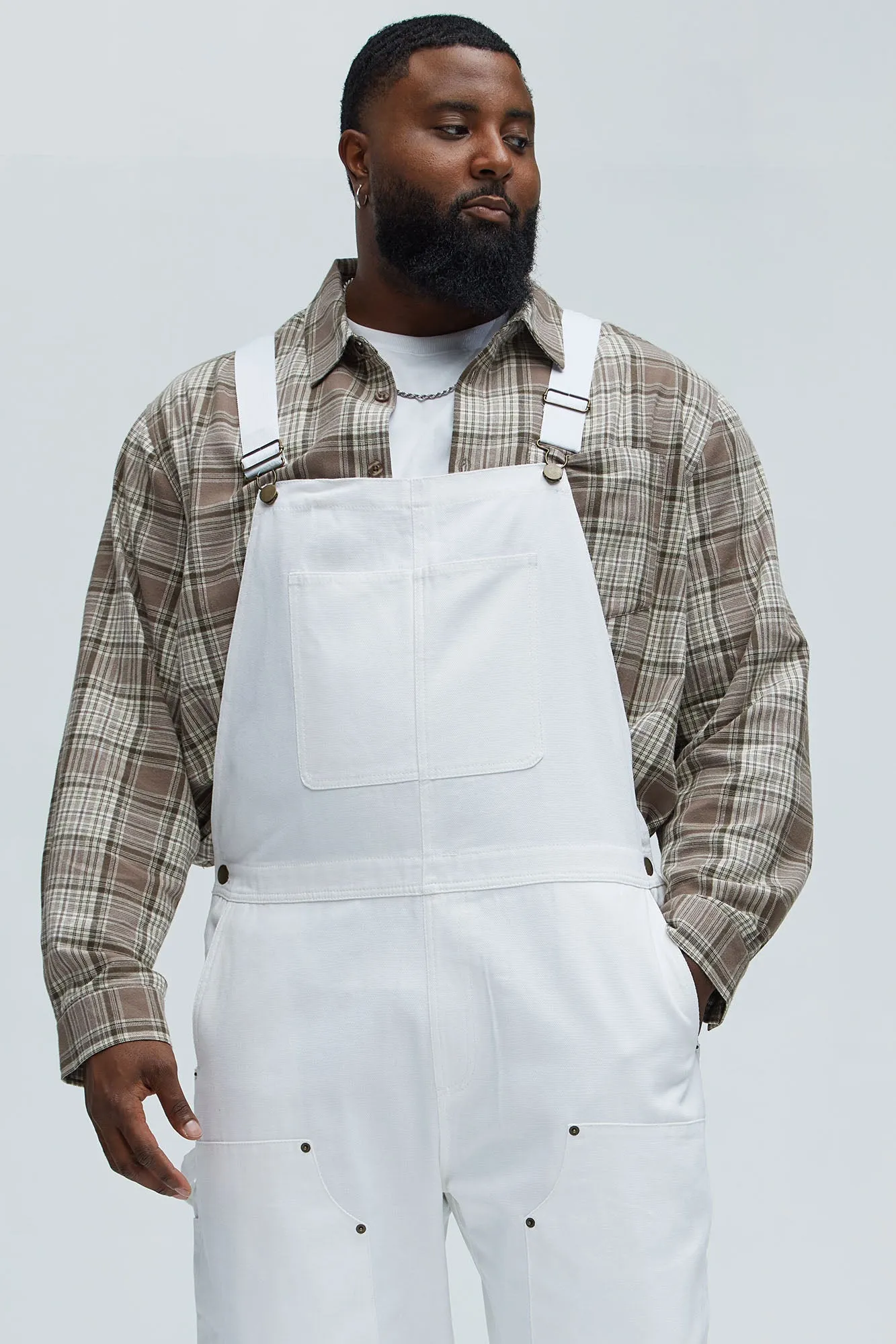 Alexander Utility Canvas Overalls - White