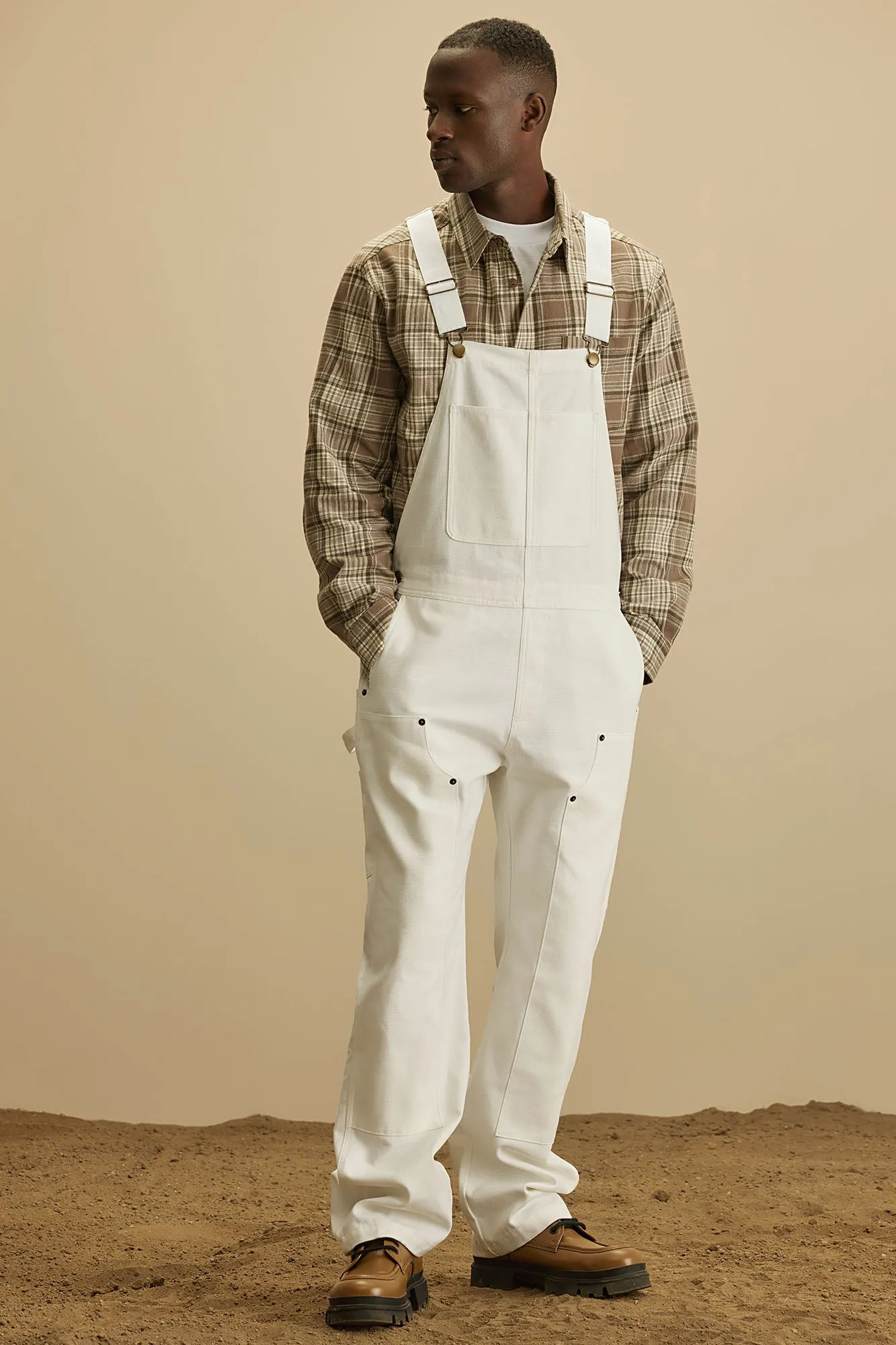 Alexander Utility Canvas Overalls - White