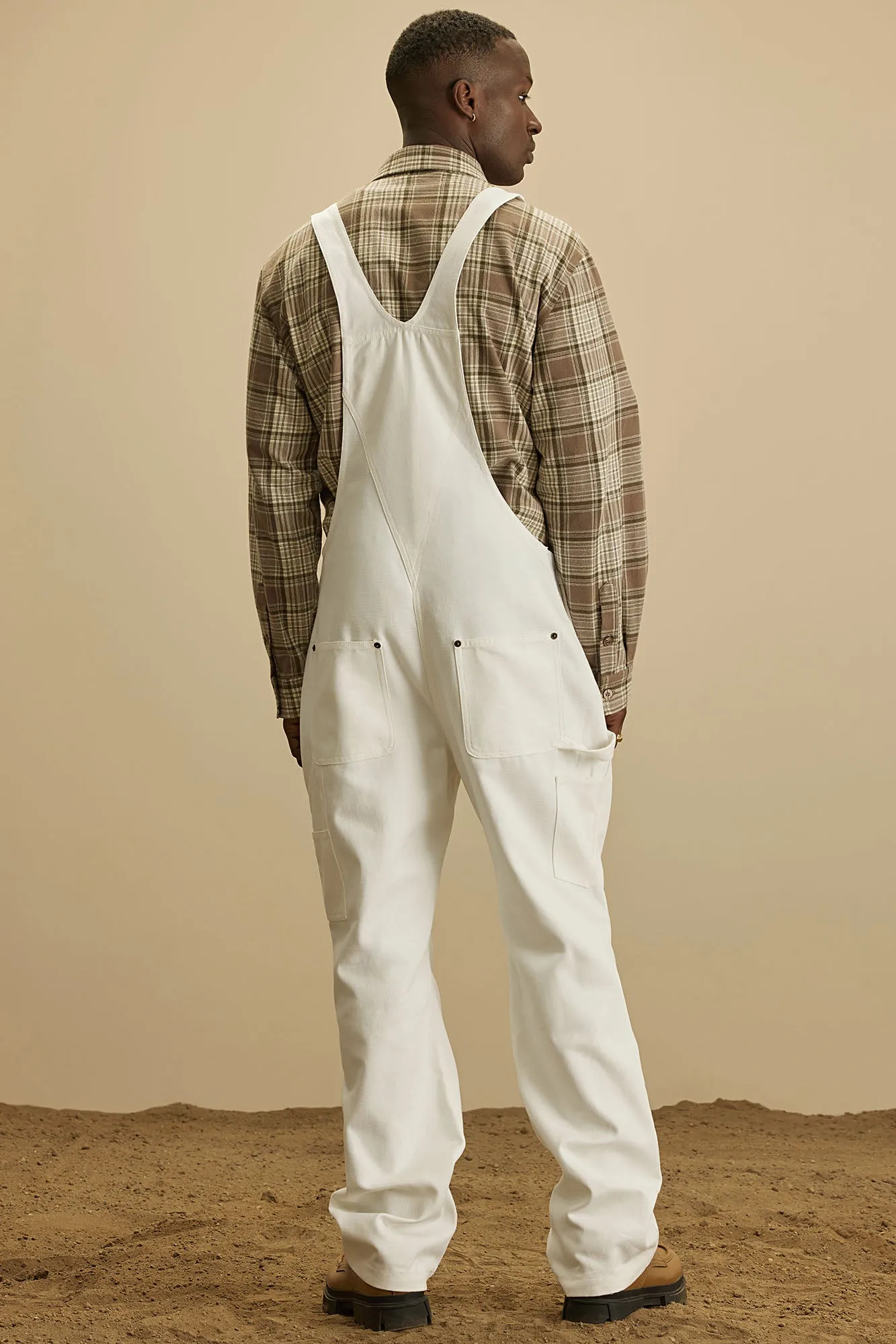 Alexander Utility Canvas Overalls - White