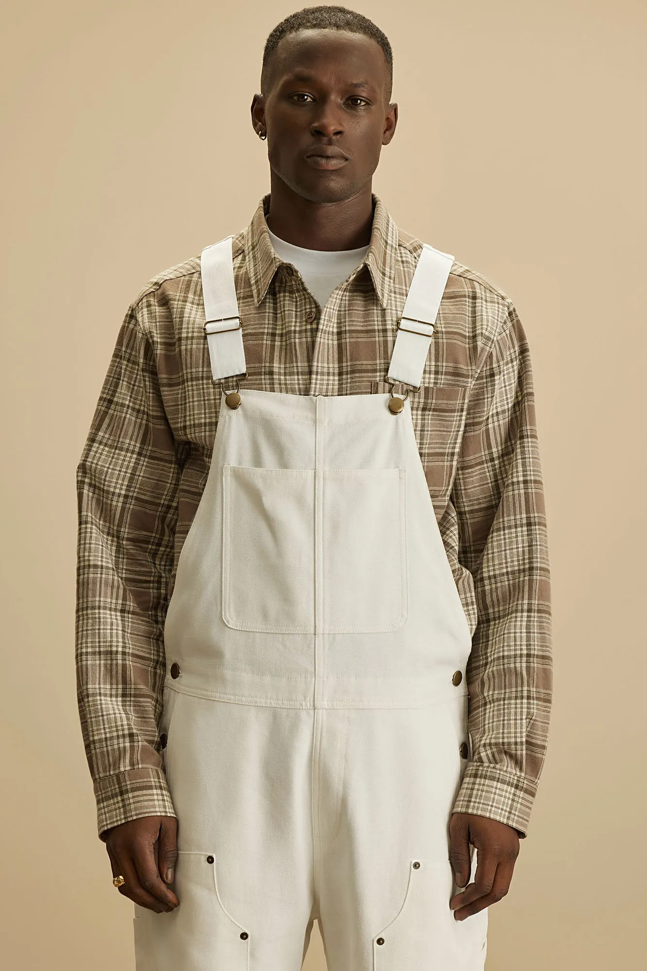 Alexander Utility Canvas Overalls - White