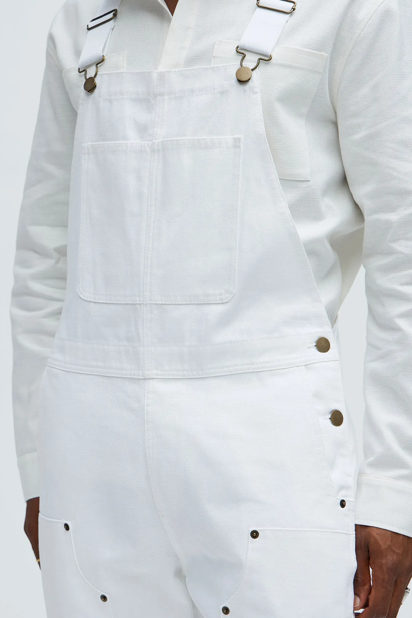 Alexander Utility Canvas Overalls - White