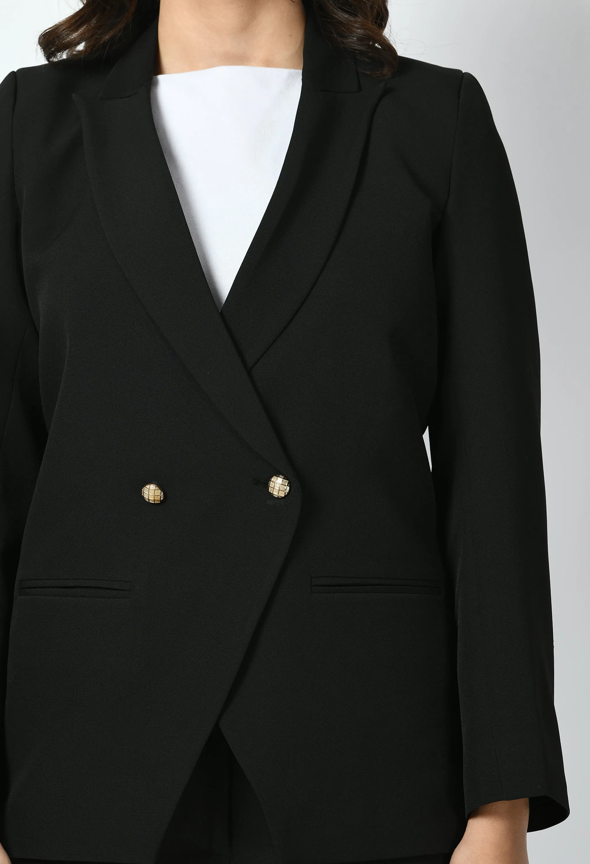 Black Vitality Formal Blazer With Bootcut Trouser