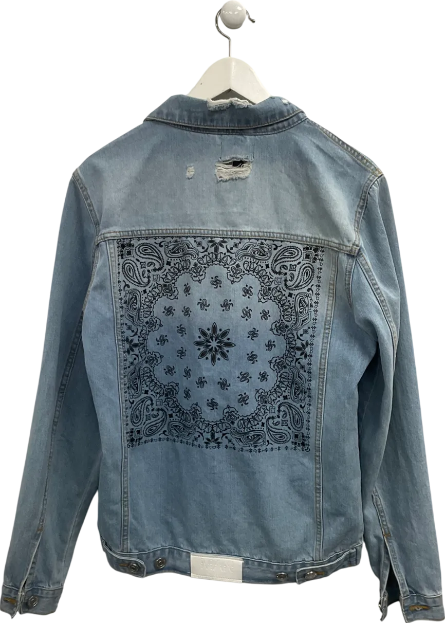 boohooMan Blue Slim Fit Denim Jacket UK M