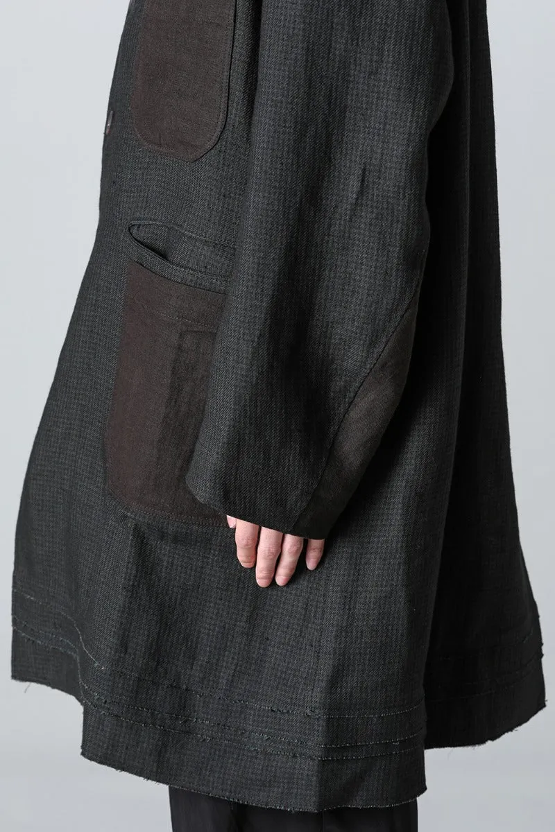 Classic Workers Coat With Contrast Pockets