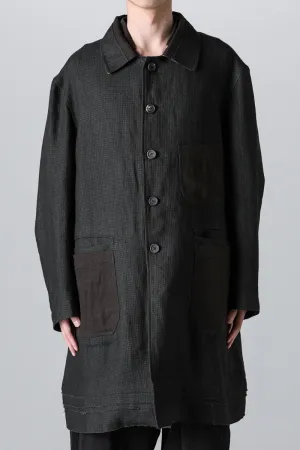 Classic Workers Coat With Contrast Pockets