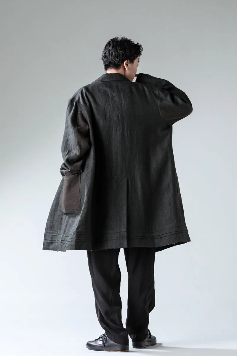 Classic Workers Coat With Contrast Pockets