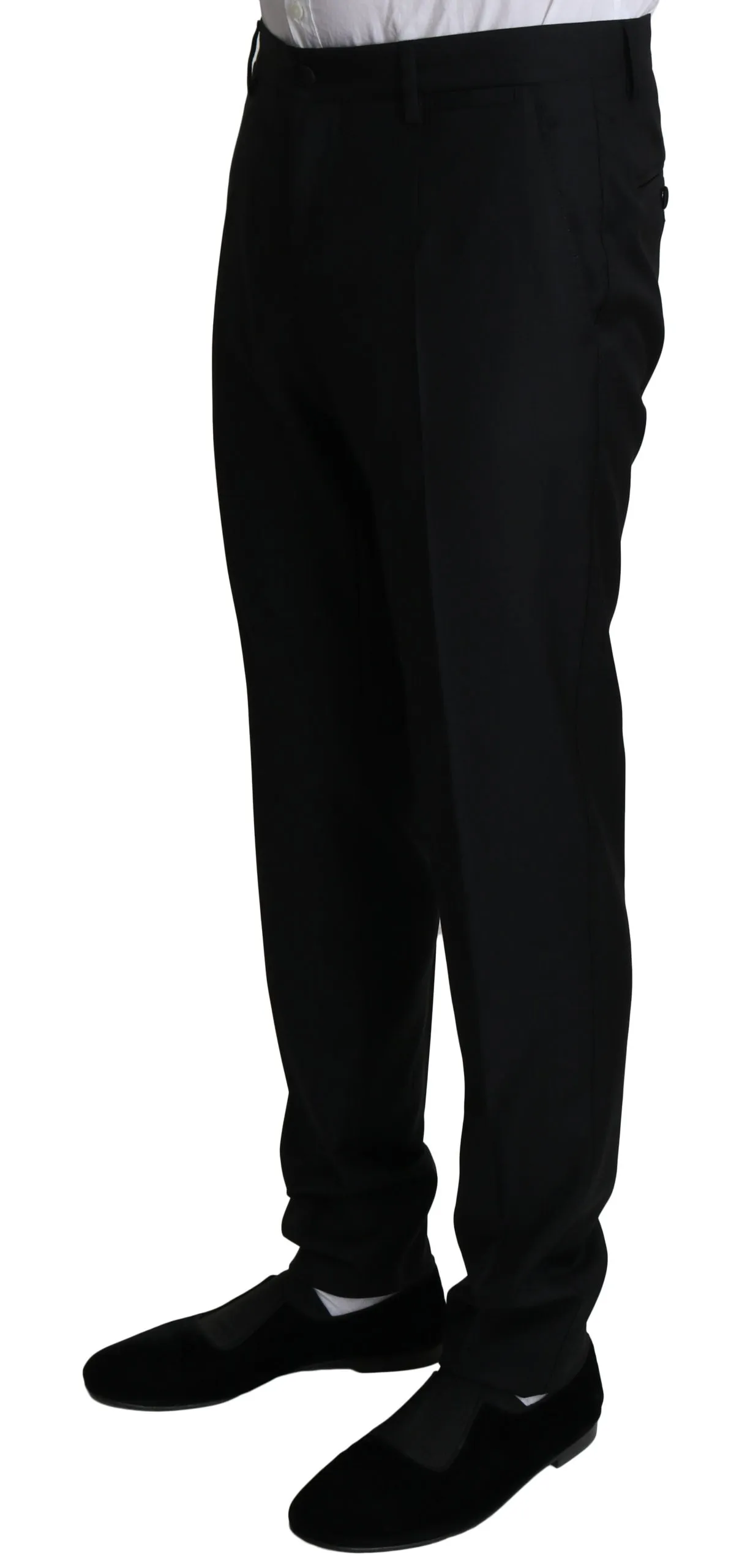 GOLD Black 2 Piece FOX Embroidered Suit