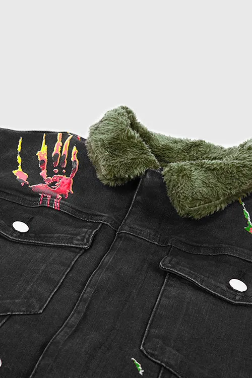 Jahknow War Memory Denim Jacket