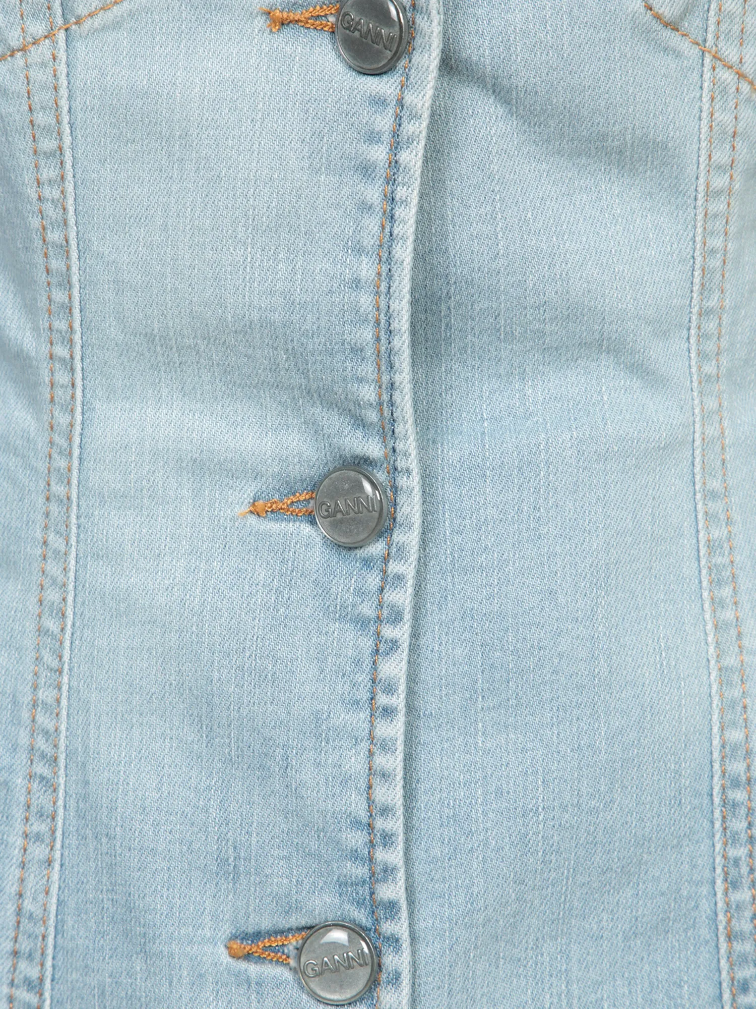 Light Blue Fitted Denim Jacket