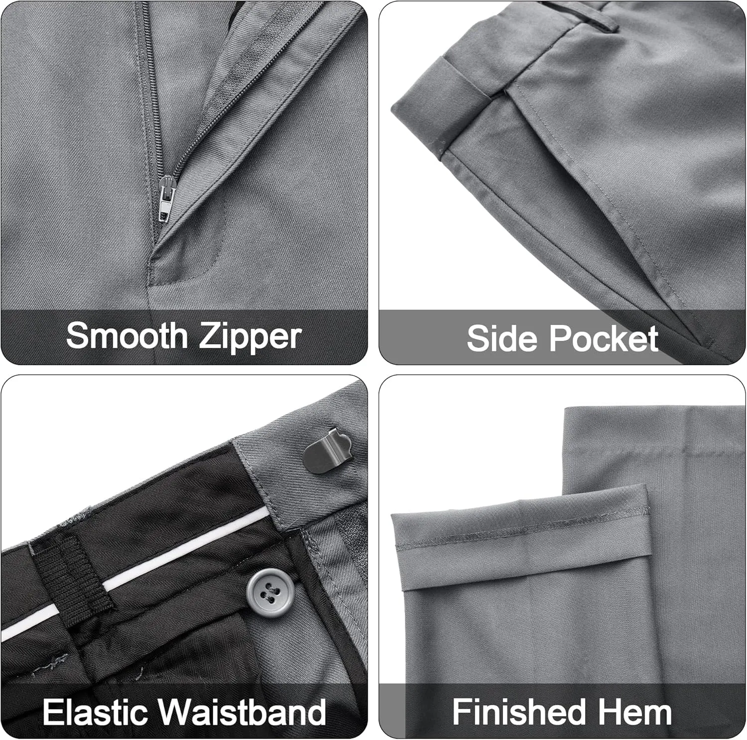 MAGE MALE Men's 3 Pieces Solid One Button Suit Elegant Slim Fit Single Breasted Party Tuxedo Blazer Vest Pants Set
