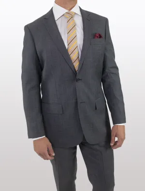 Men's Grey Graph Check Slim Fit Wool Suit