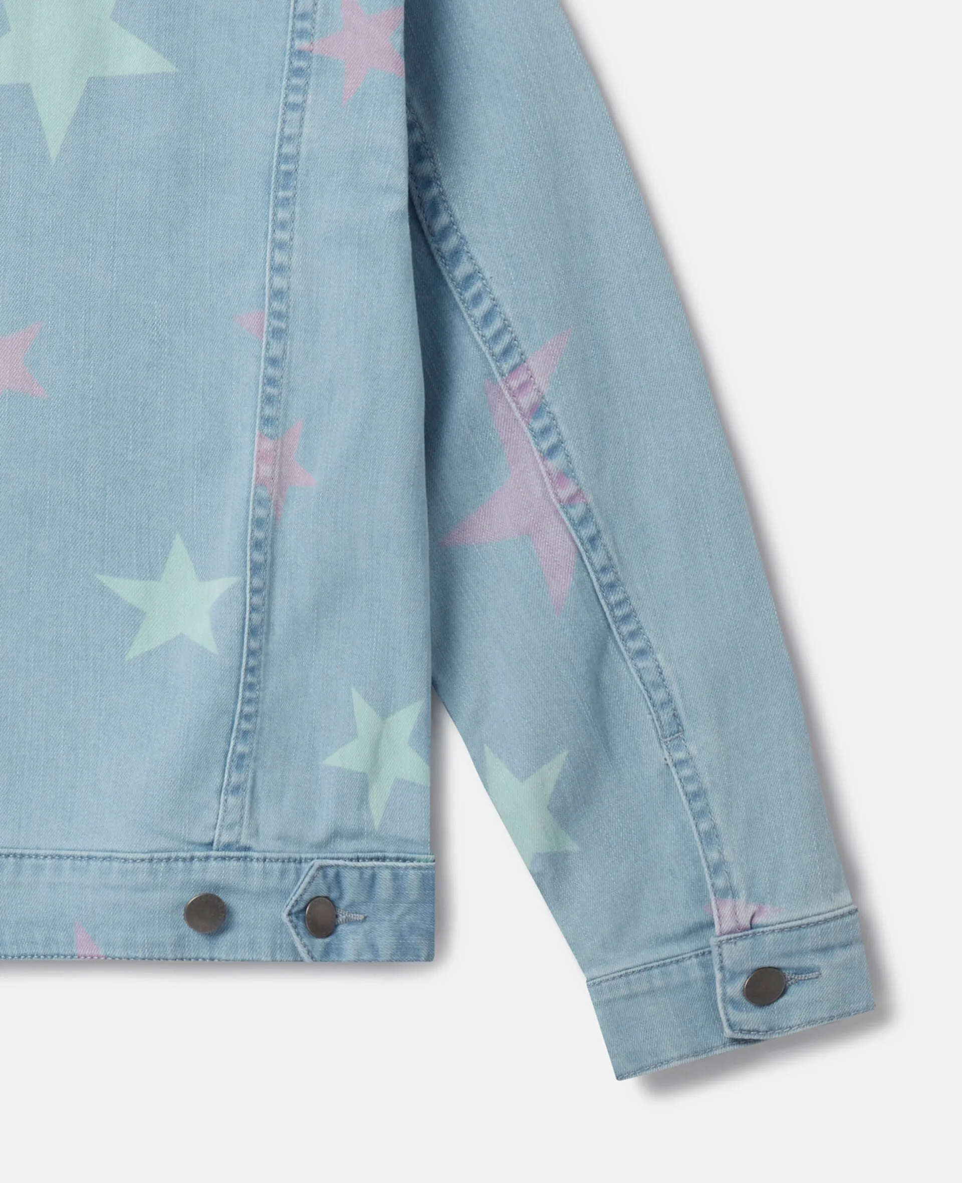 Multicolor Stars Denim Jacket  - Stella McCartney SP24