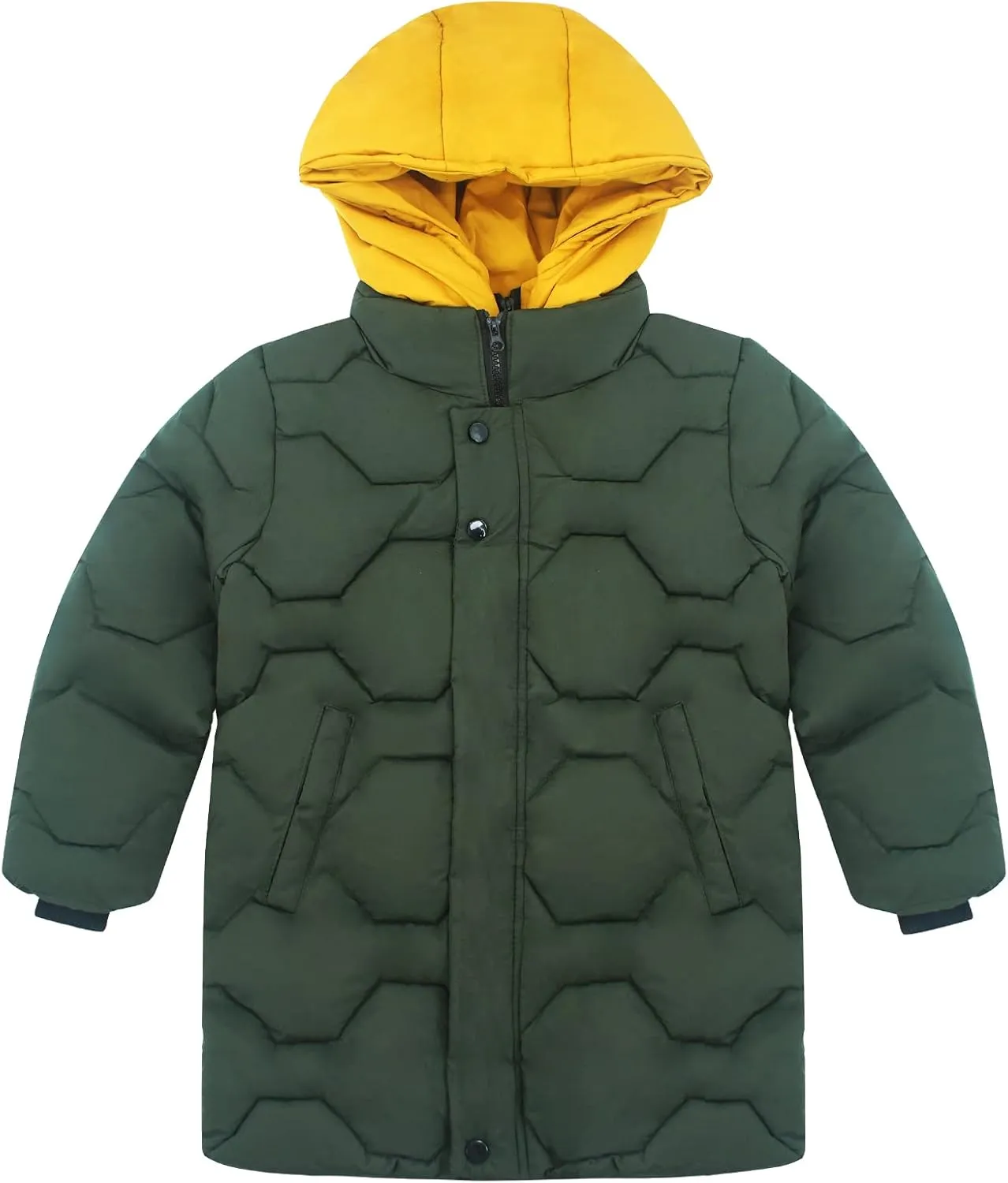 Panegy Boys Long Winter Puffer Coat 4-10 Years Toddler Kids Boy Thick Warm Hooded Coat