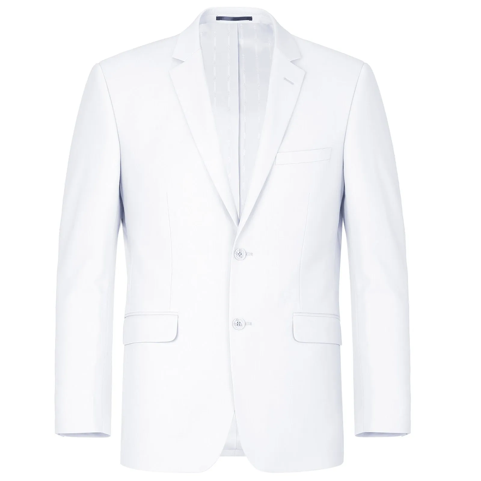 RENOIR White 2-Piece Slim Fit Single Breasted Notch Lapel Suit 201-6