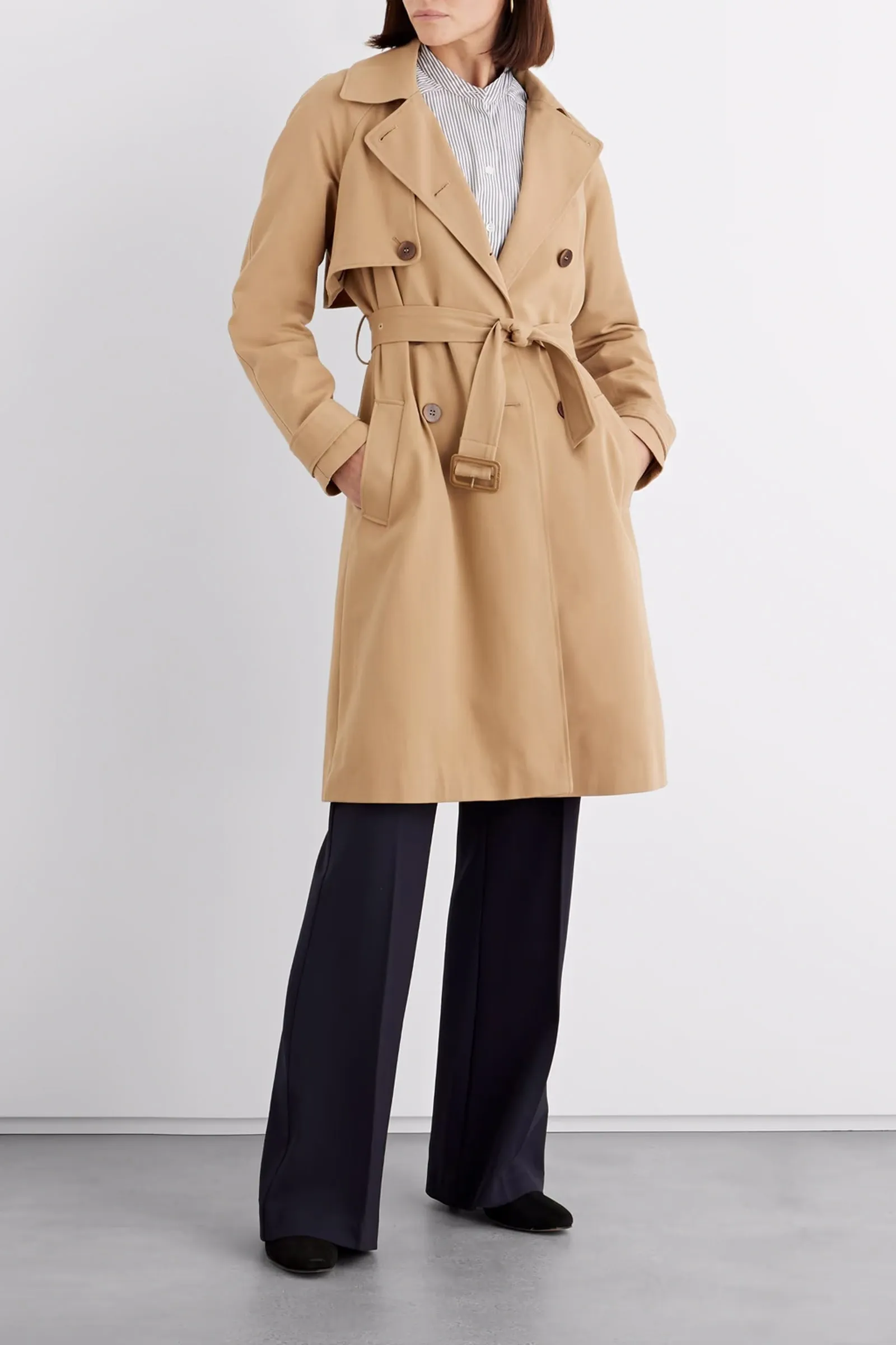 Scarlet Cotton-gabardine Trench Coat