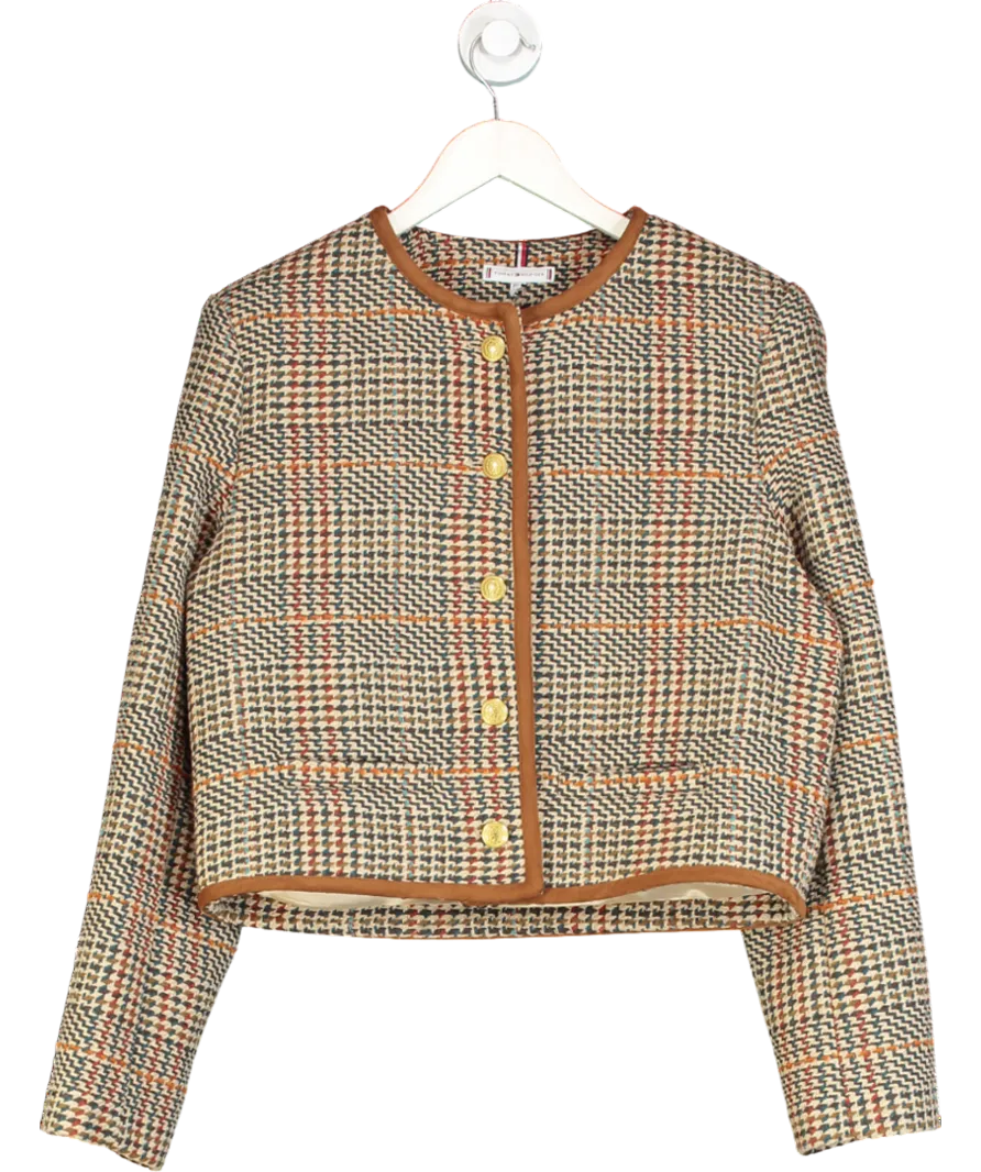 Tommy Hilfiger Brown Wool Tweed Jacket UK 10