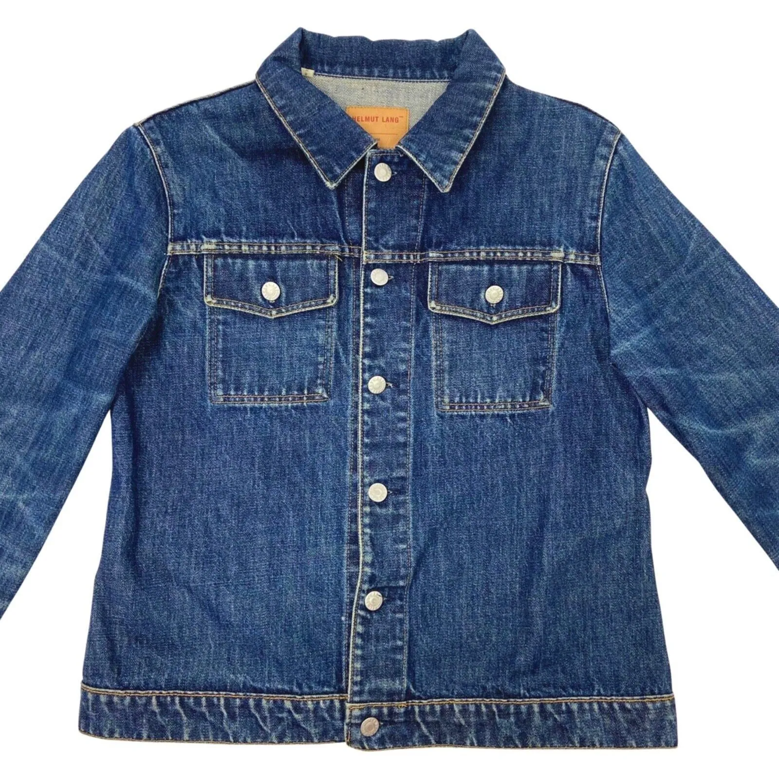Vintage 90s 00s Blue Helmut Lang Denim Jacket M