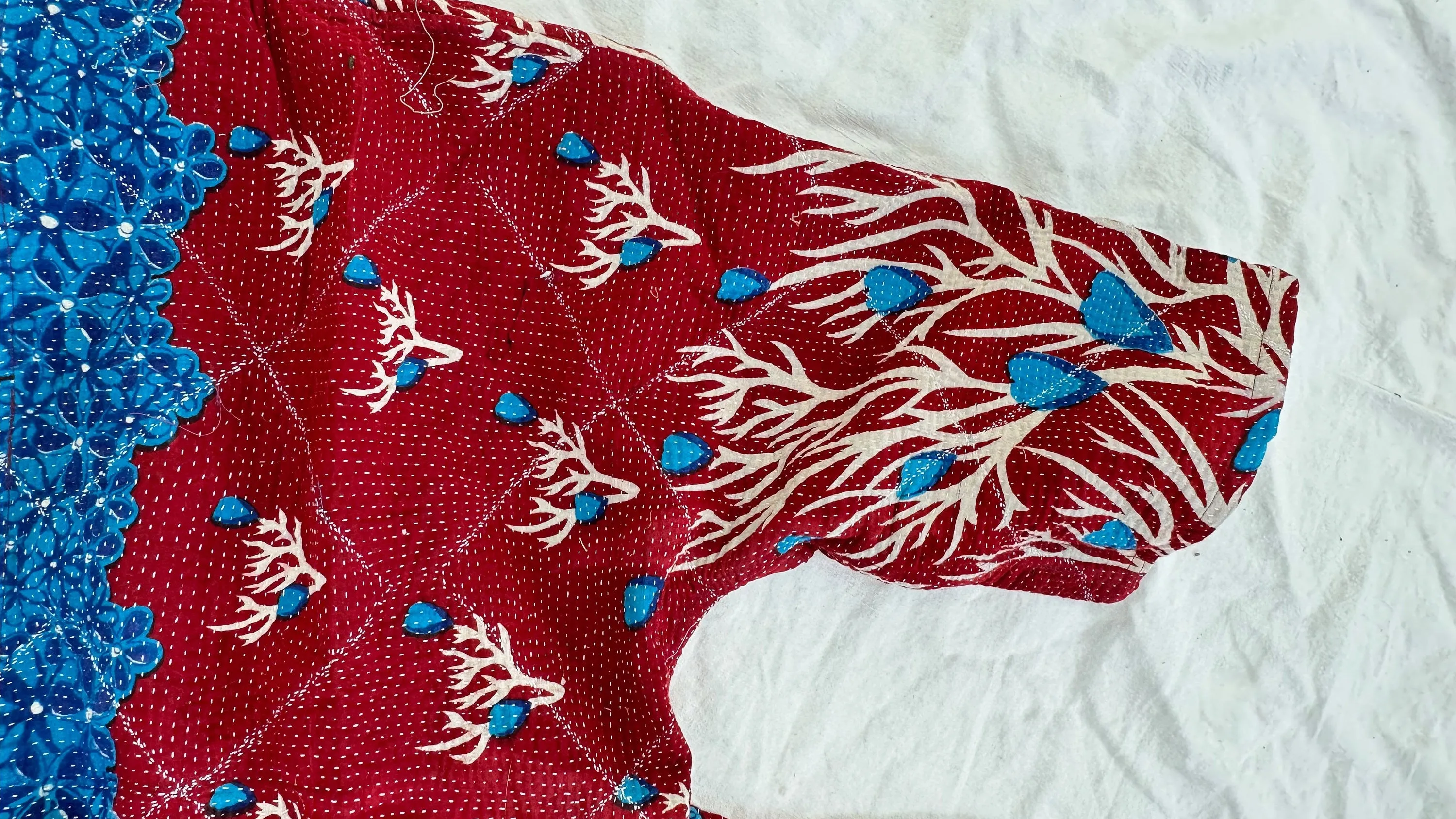 Vintage Kantha Wrap Jacket. Kimono.