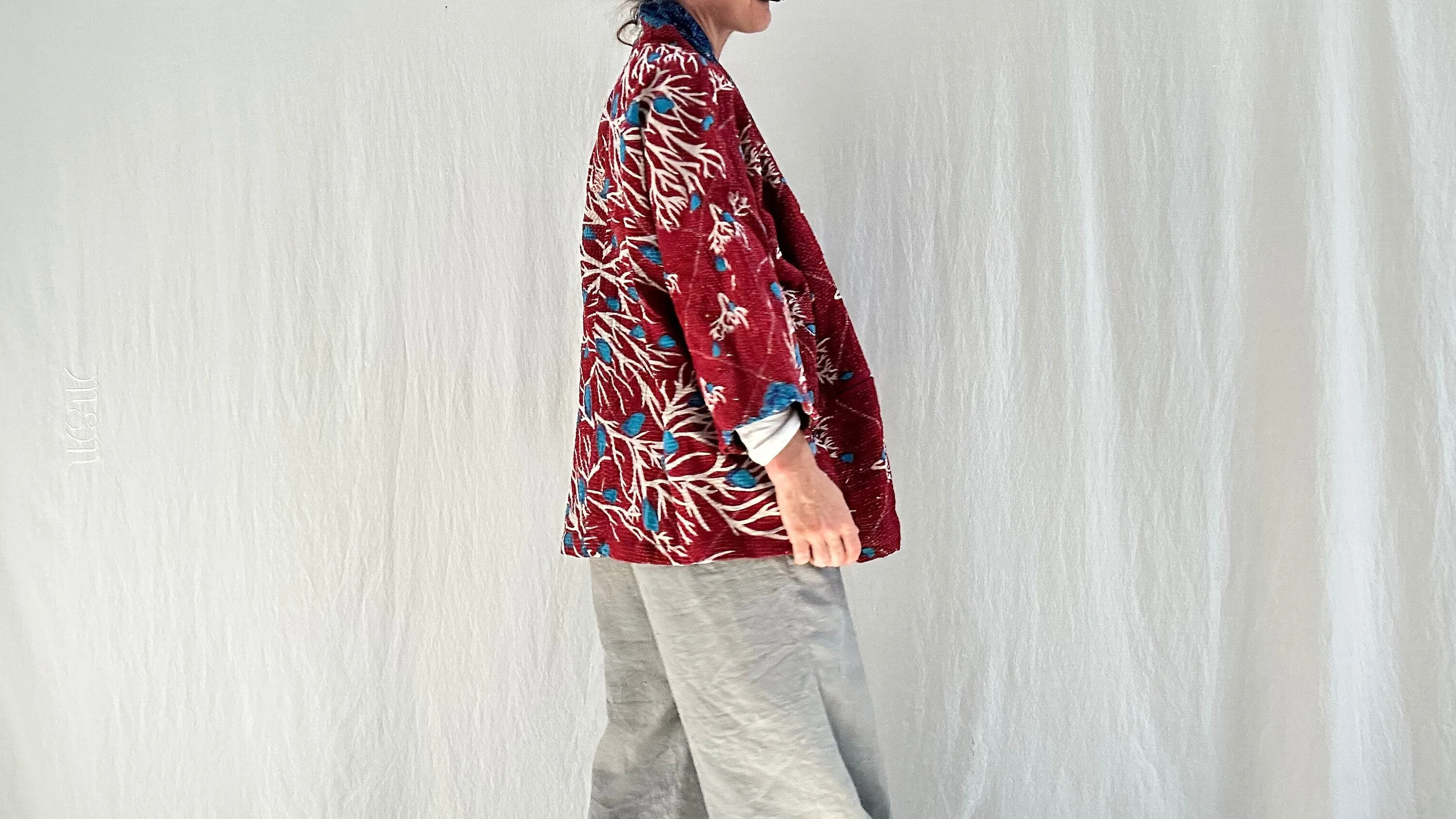 Vintage Kantha Wrap Jacket. Kimono.