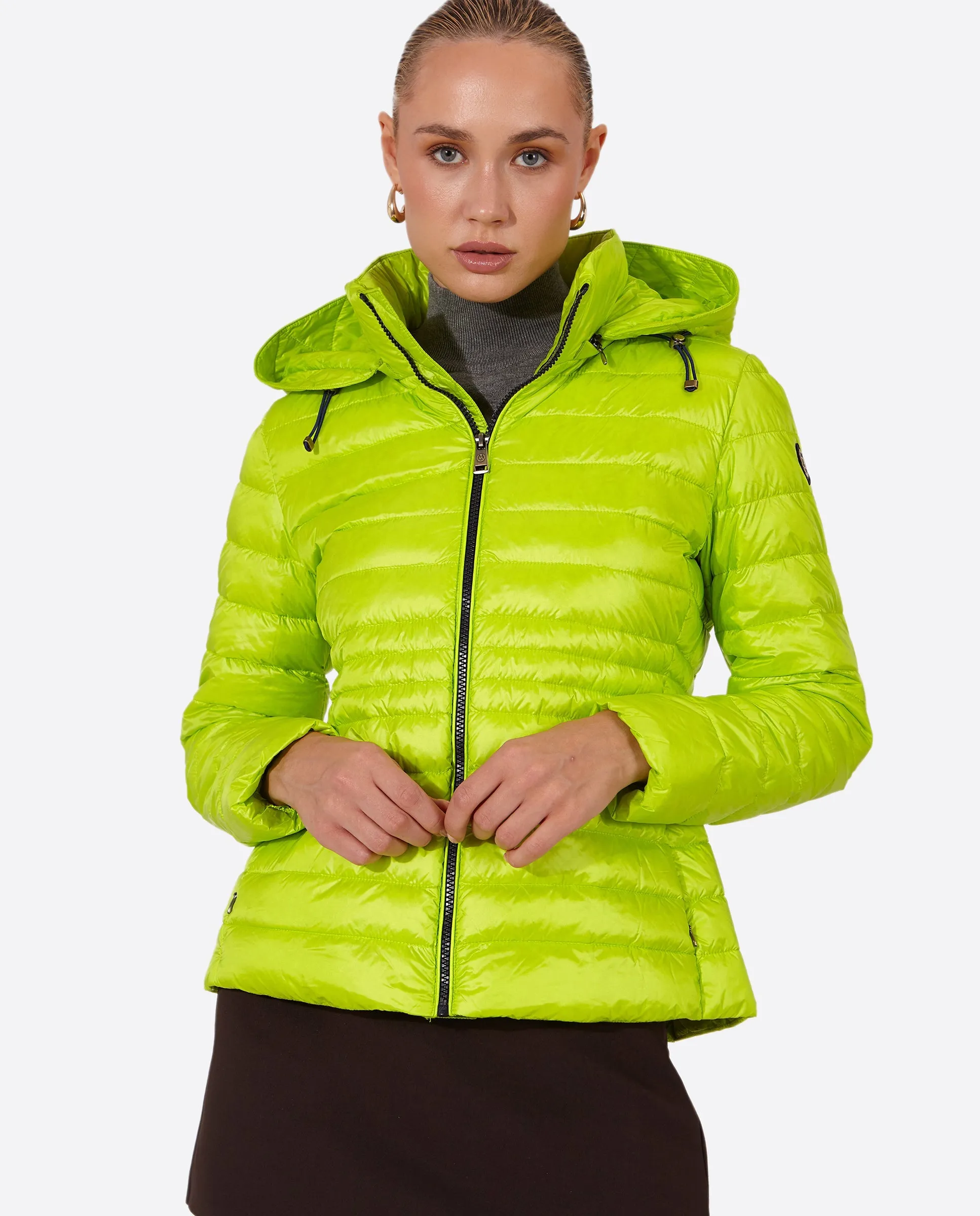 Women's short down jacket HALLEY LIME